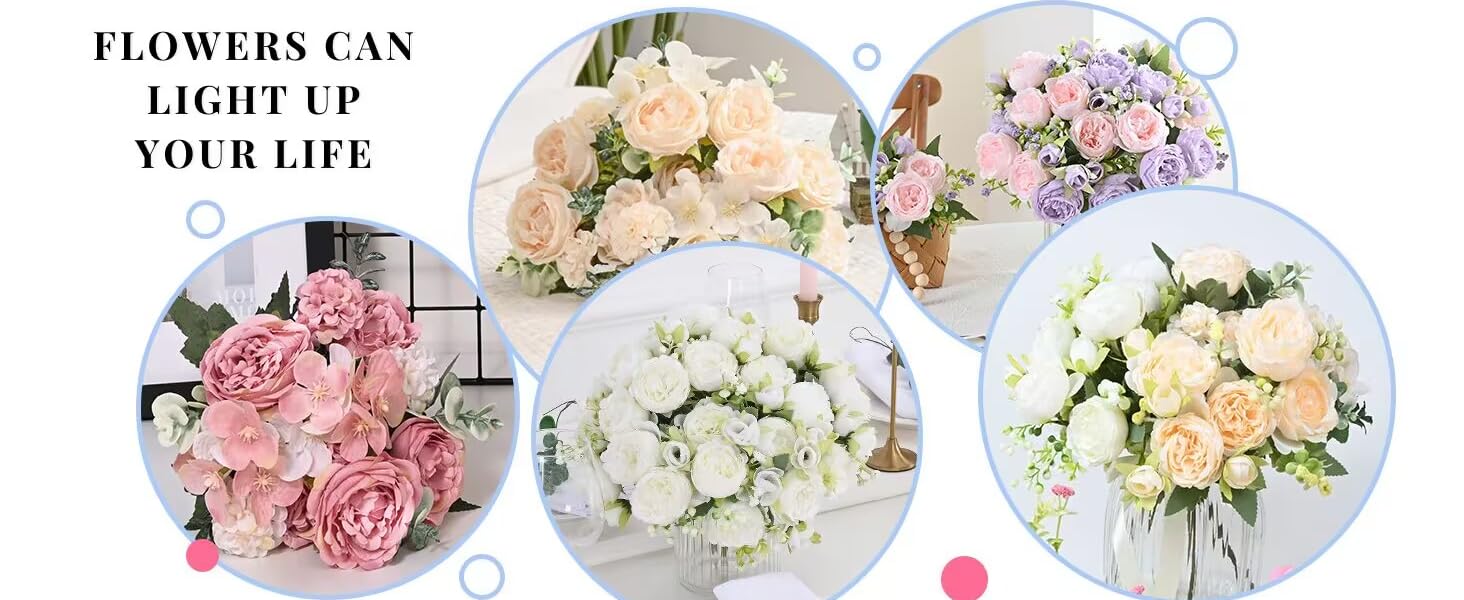 Peonies Artificial Flowers
