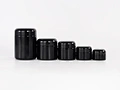 Wholesale black round shoulder glass bottles empty high quality luxury cream jars