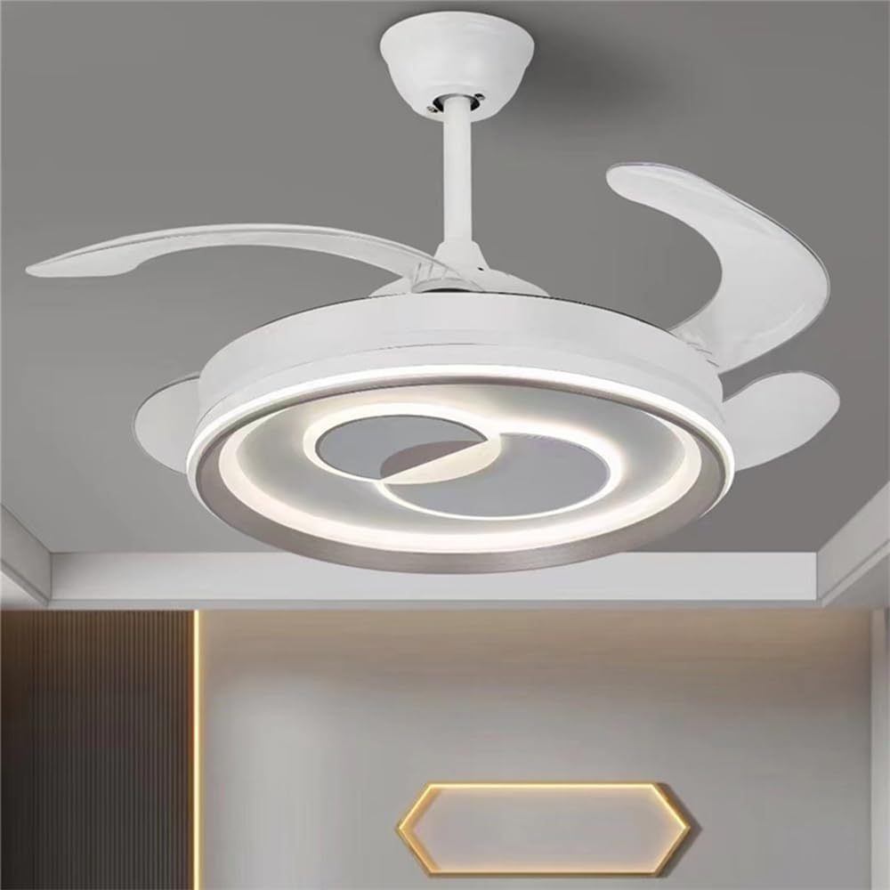 retractable blade ceiling fan light