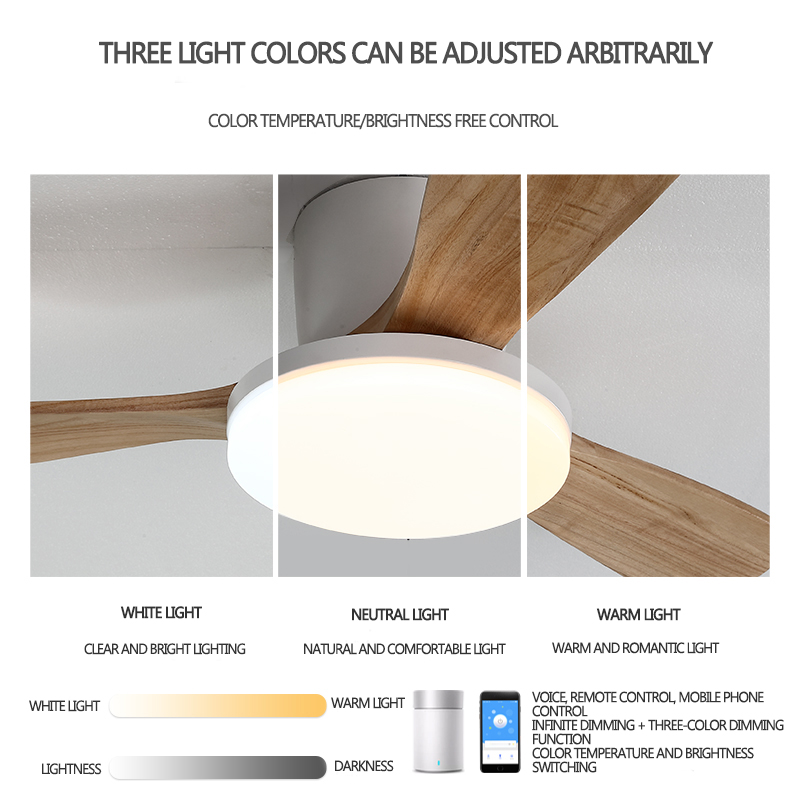 wood ceiling fan with light 3cct