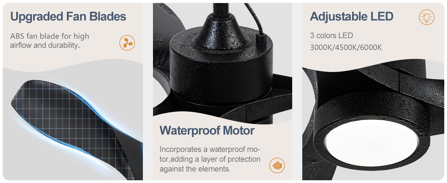 DC motor ceiling fan light