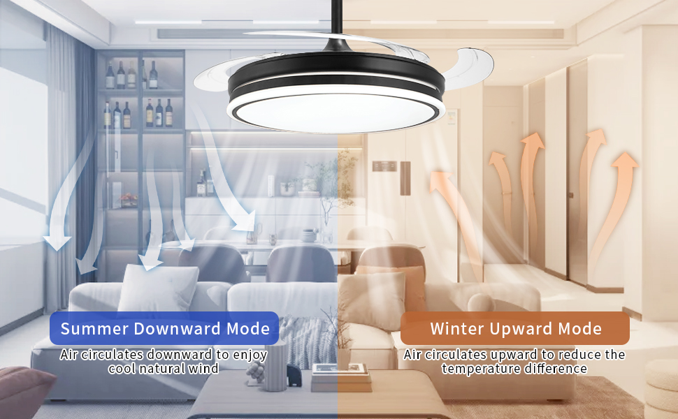 modern 3 blade ceiling fan with light