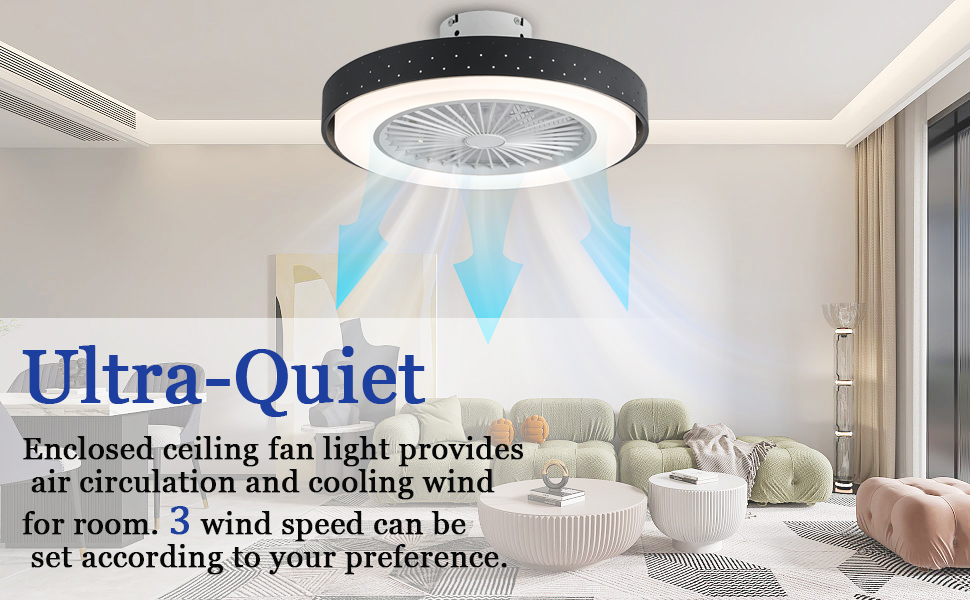 ventilador de techo silencioso para dormitorio