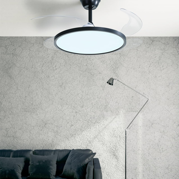 retractable blade ceiling fan light-1