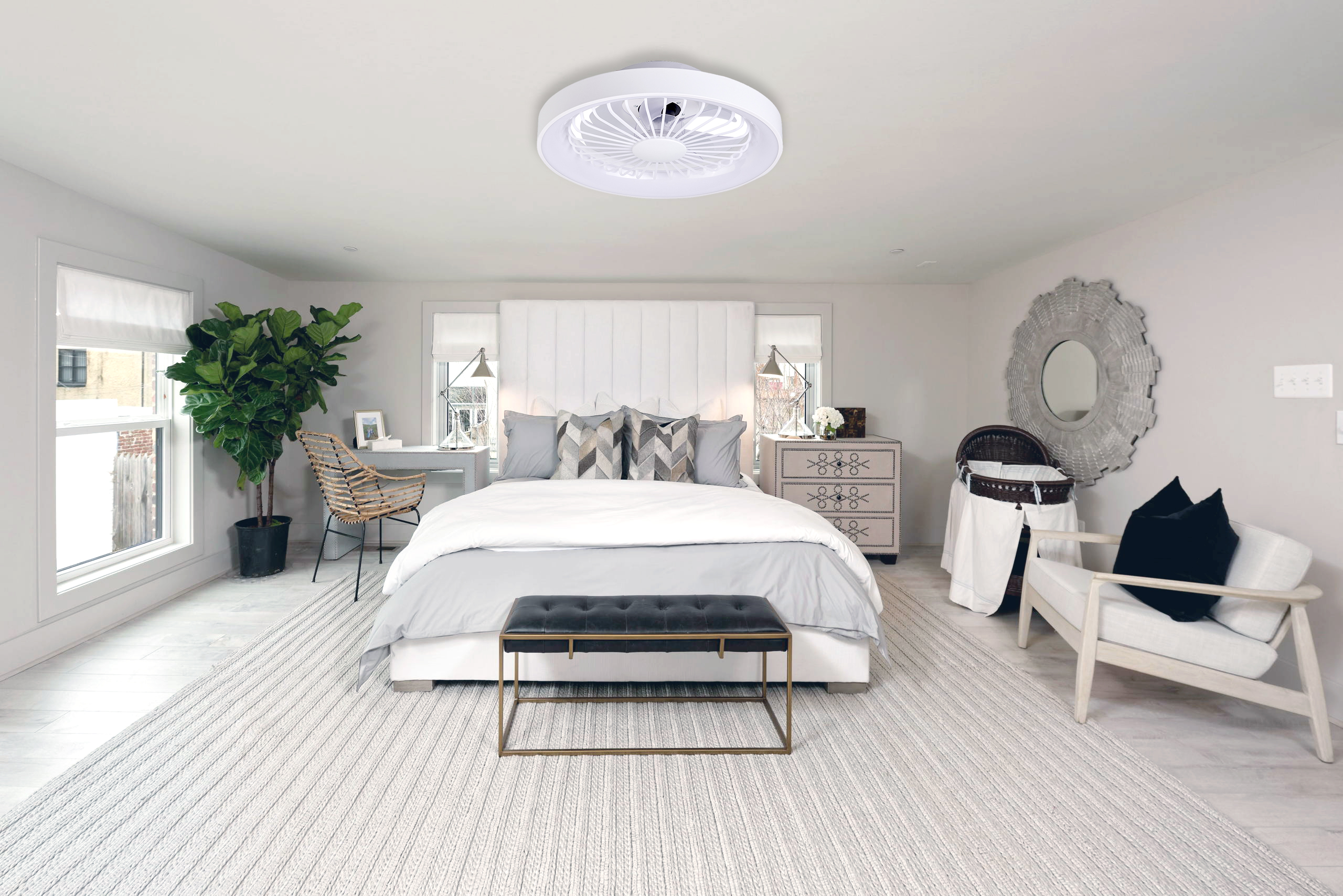 led low profile ceiling fan