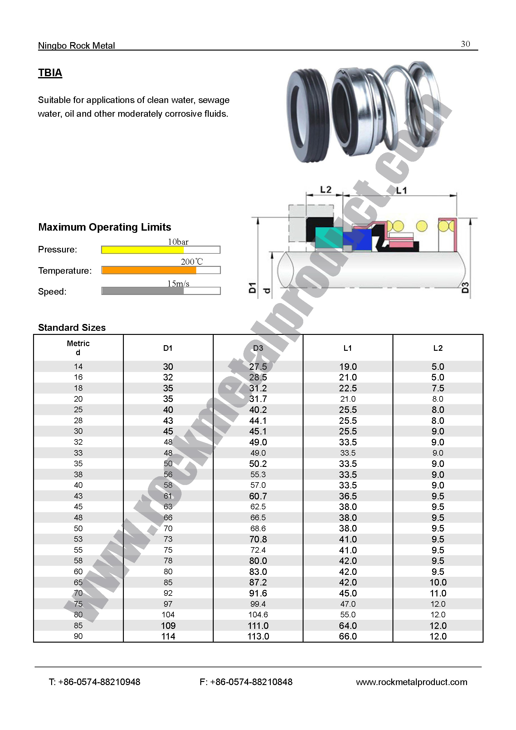 TBIA Mechanical Seal,pump seal,Burgmann seals