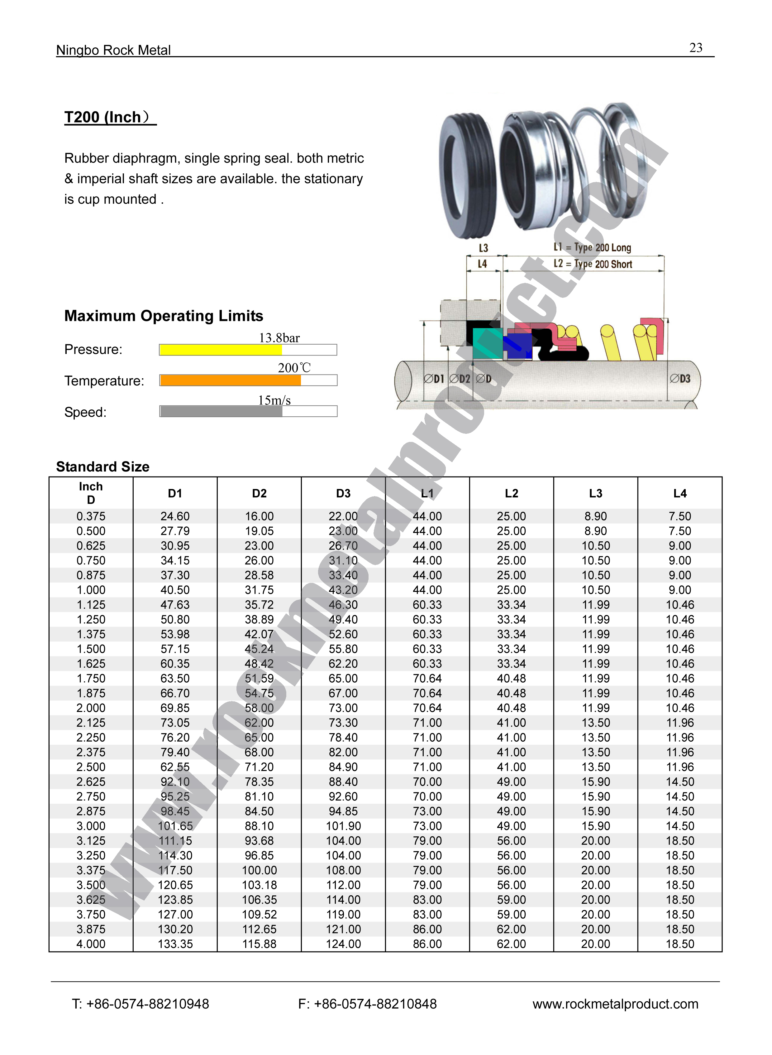 T200 Mechanical Seal in,eagleburgmann seal,Burgmann seals