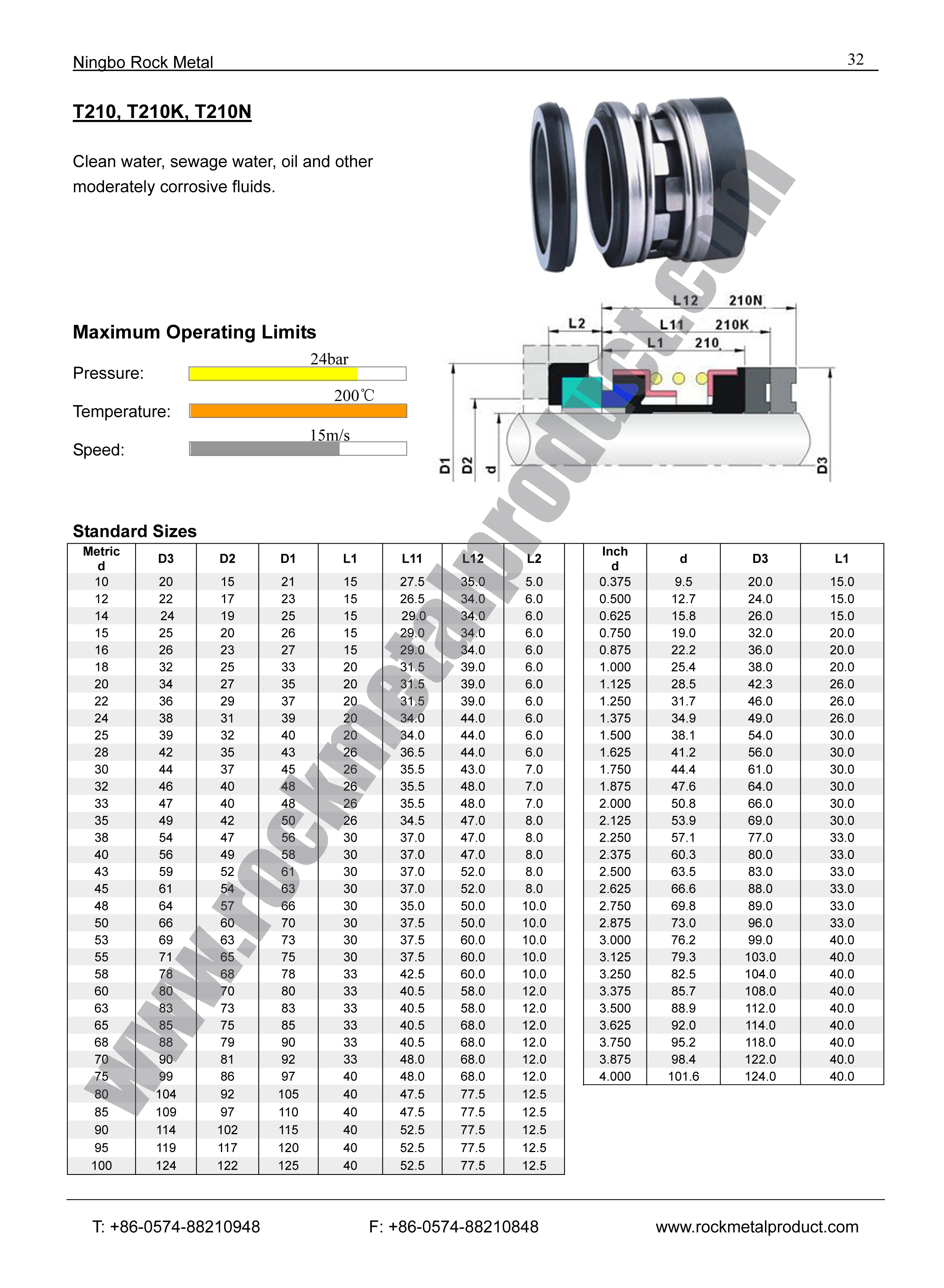 T210 Mechanical Seal,john crane seals,Mechanical Seals for Pumps