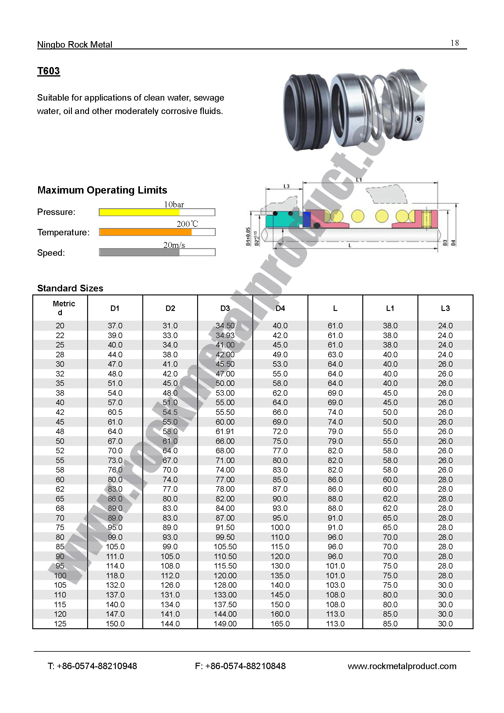 T603 Mechanical Seal,pump shaft seals,Mechanical seal manufacturer