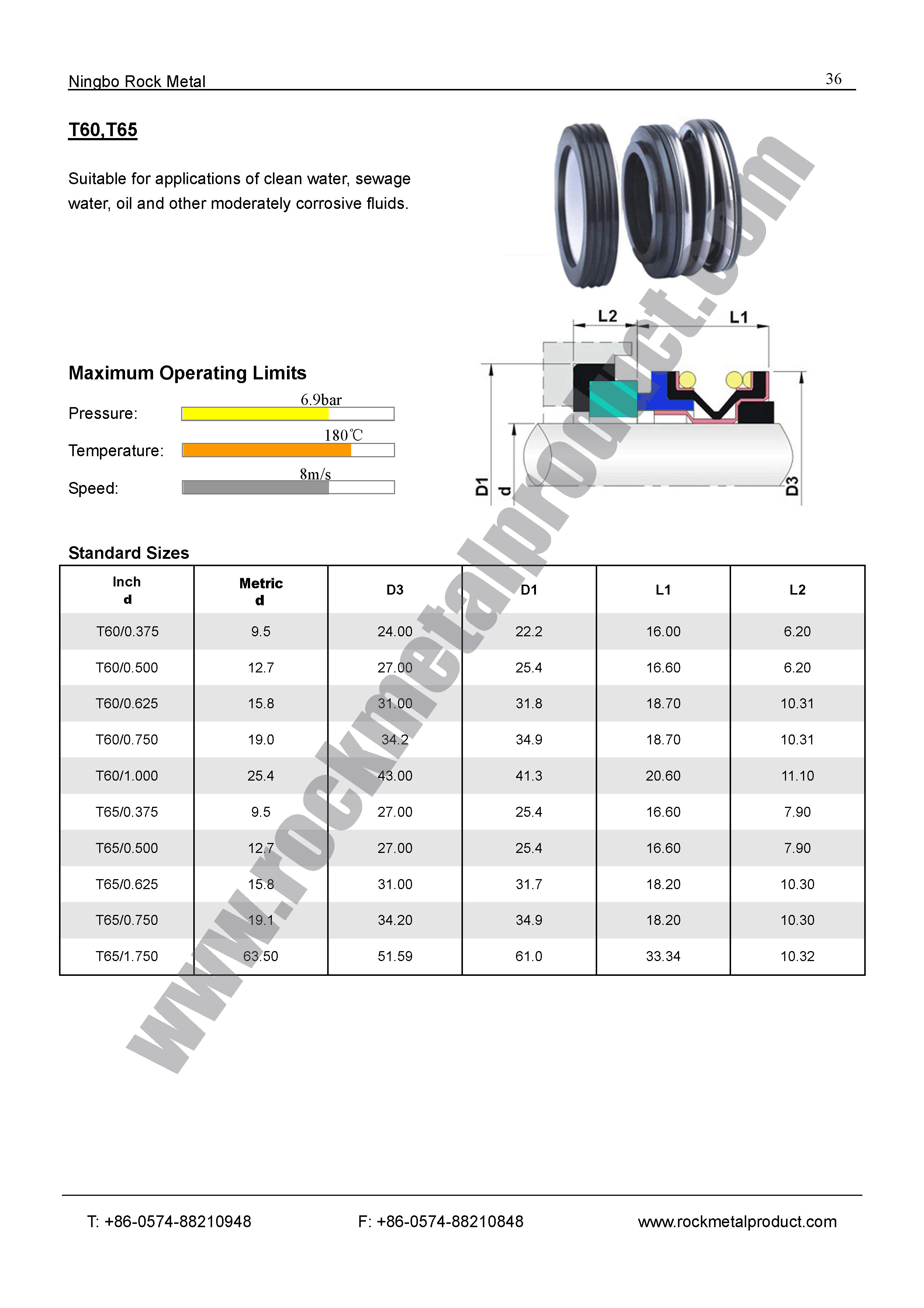 T60 T65 Mechanical Seal,eagleburgmann mechanical seal,Burgmann seals