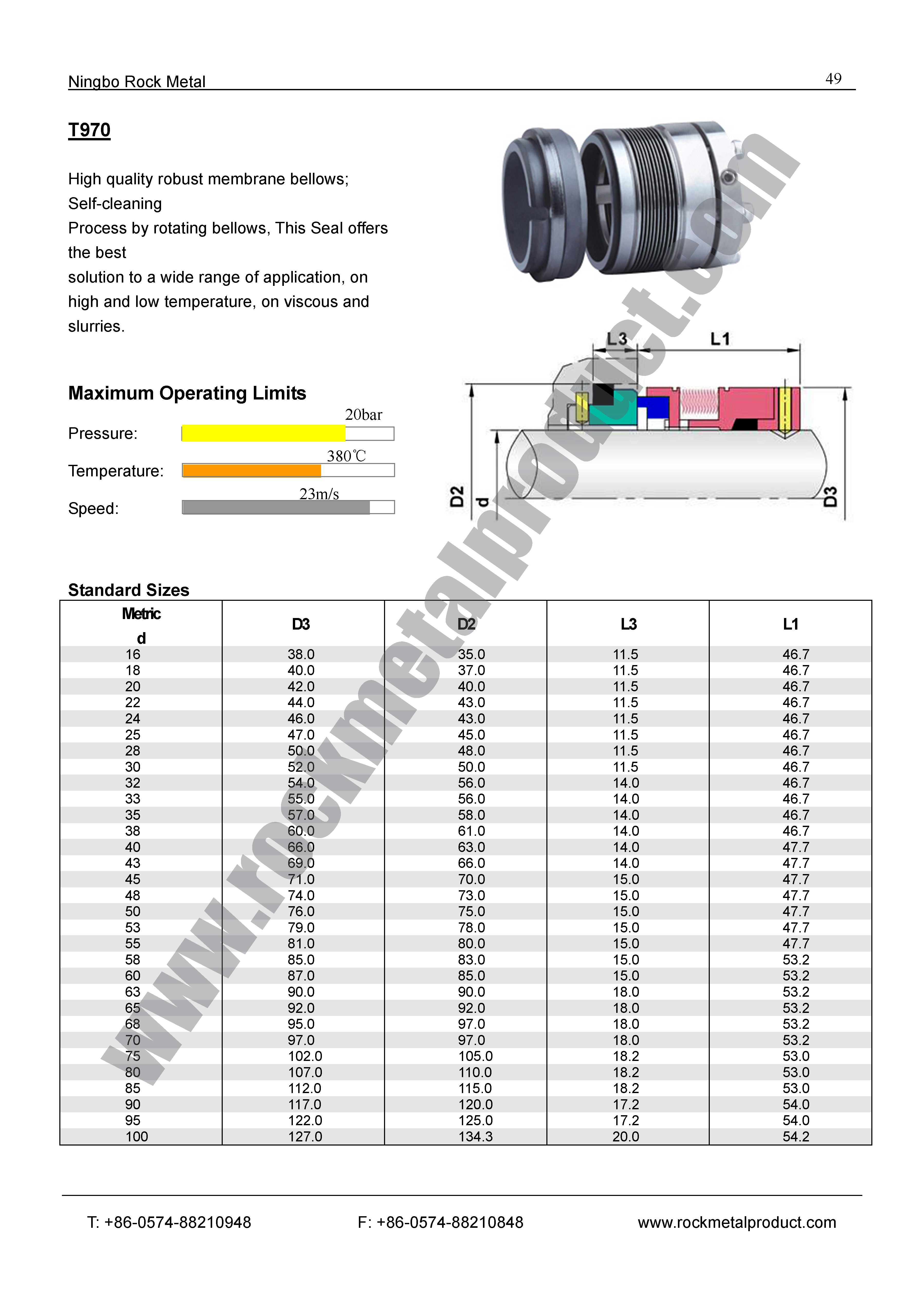 T970 Mechanical Seals,eagleburgmm seal,pump seal