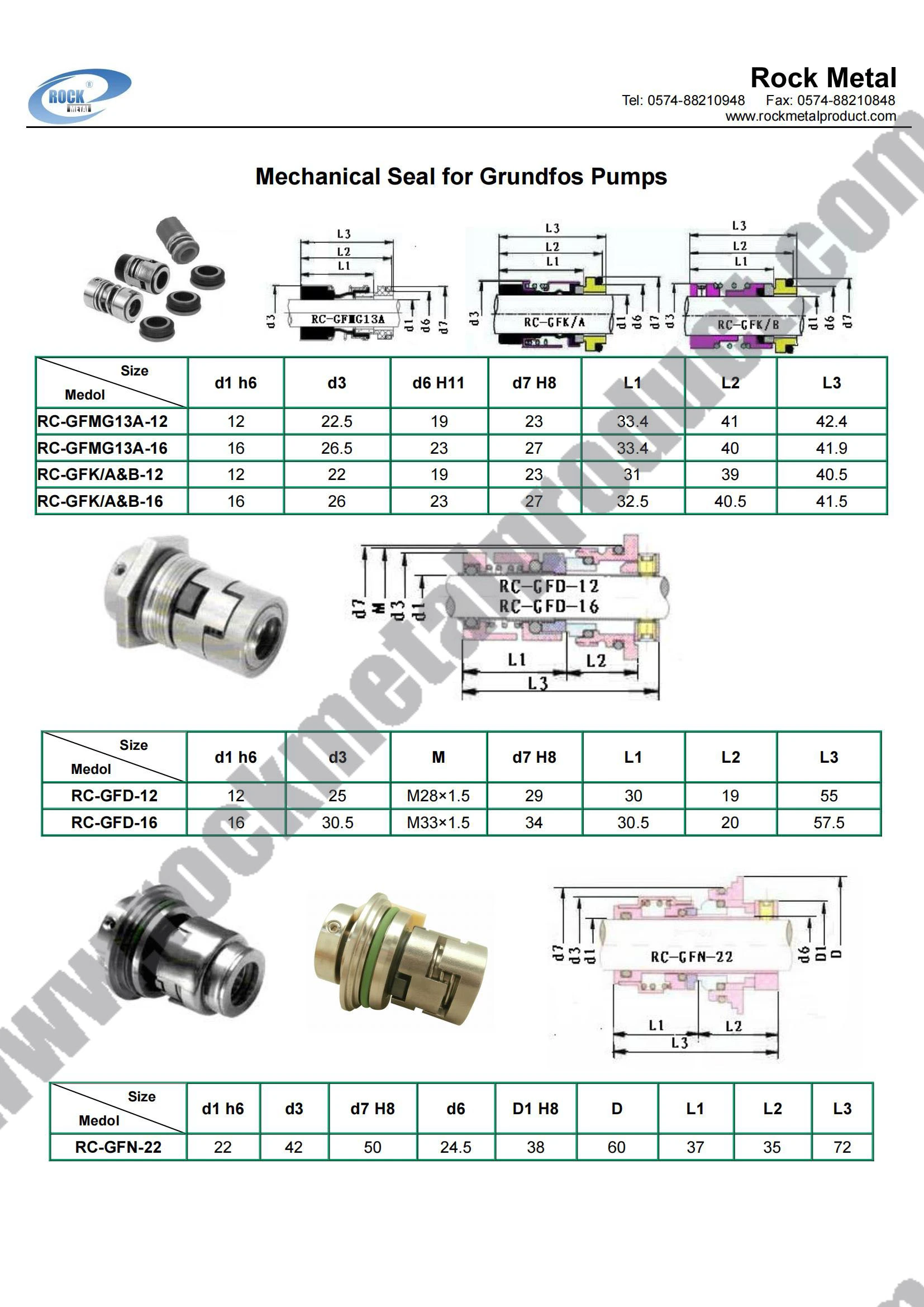 grundfos pump seal, mechanical seal