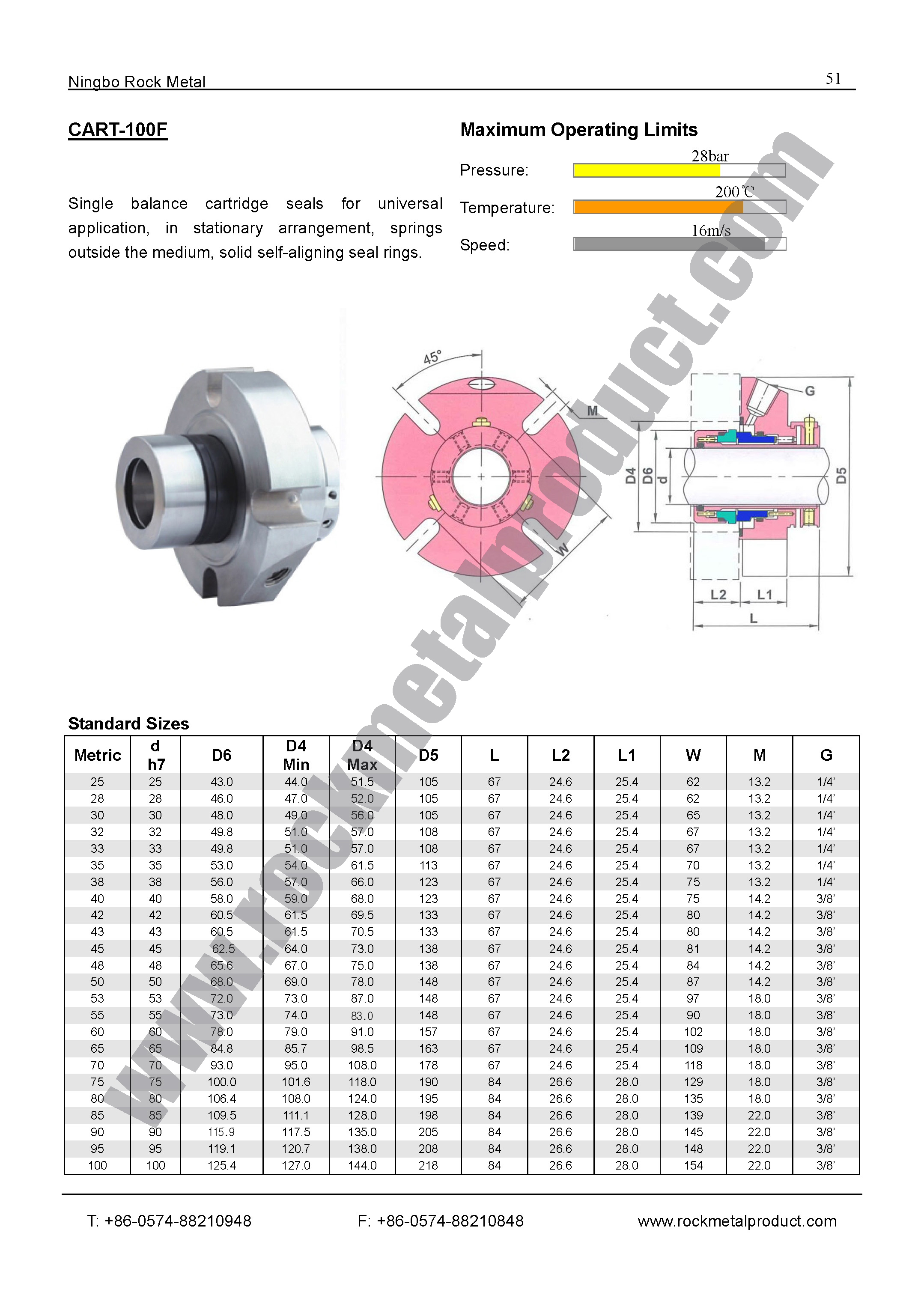 eagleburgmann mechanical seal, cartridge seal, cartex-sn