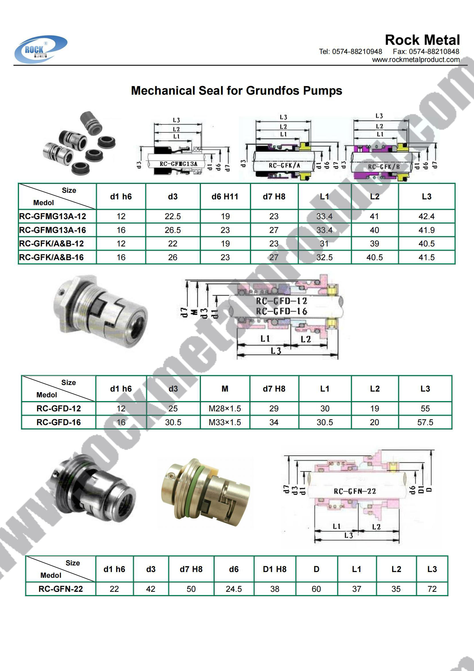 grundfos pump seal, mechanical seal