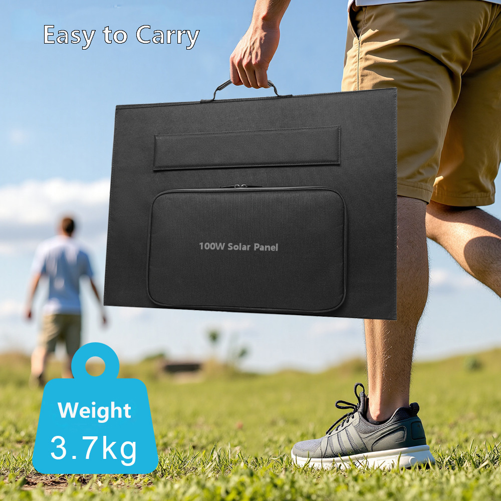 This lightweight Camping Foldable Solar Panel serves as portable RV Foldable Solar Charger and compact Solar Panel for outdoor mobile power supply.