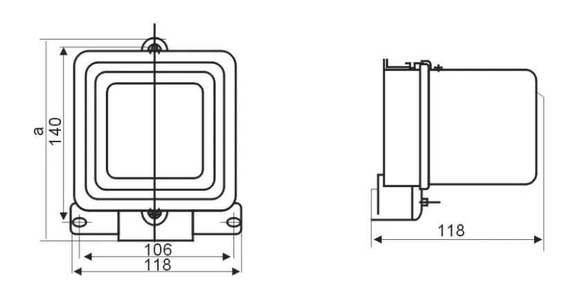 DD862 DD28 watt-hour meter original dimension drawing DD862 DD28 watt-hour meter original dimension drawing