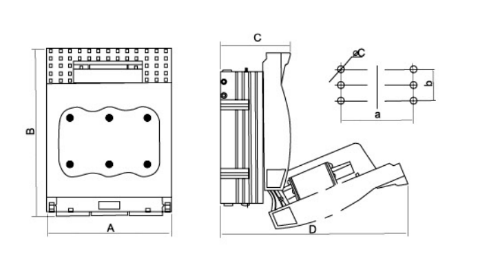 IR17 Fuse Disconnector IR17 source dimension drawing