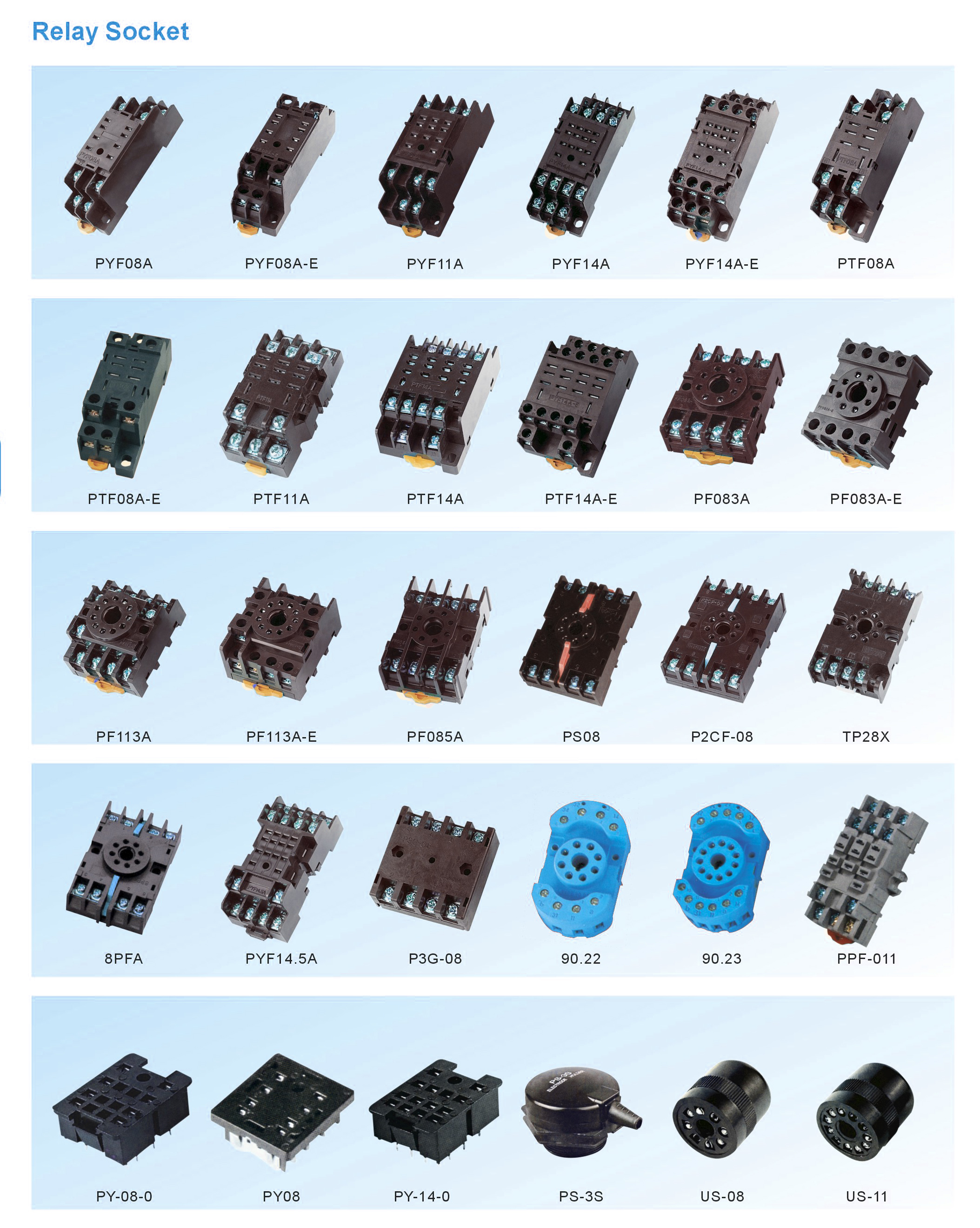 PYF08A Relay Socket original technical reference