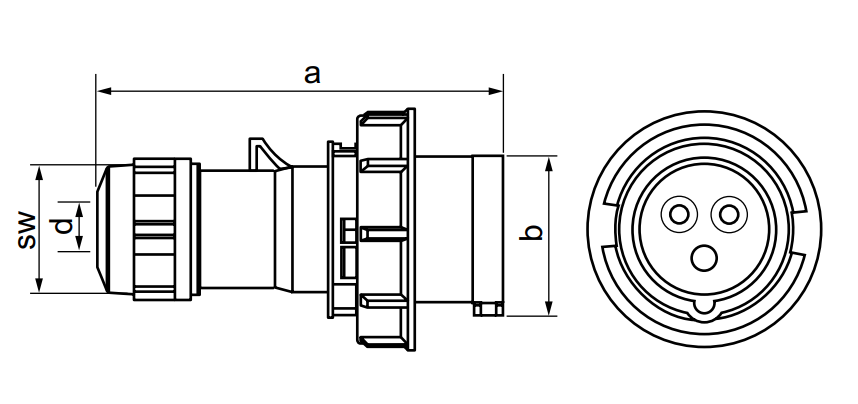 CANGO KG-0132-4/KG-0232-4 110V IP67 Industrial Plug for industrial power connection CANGO KG-0132-4/KG-0232-4 110V IP67 Industrial Plug for industrial power connection