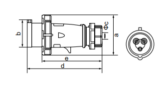 CANGO KG-0133/KG-0233 220-250V IP67 Industrial Plug for industrial power connection