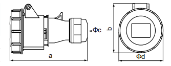CANGO KG-2152/KG-2252 32A 380V IP67 Industrial Coupler for industrial power connection