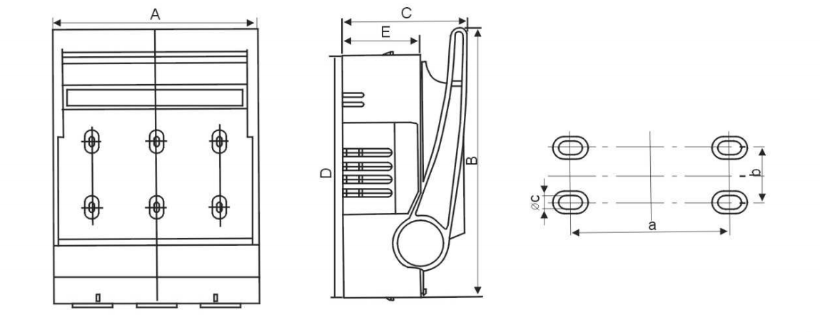 IR18 Fuse Disconnector IR18 source dimension drawing
