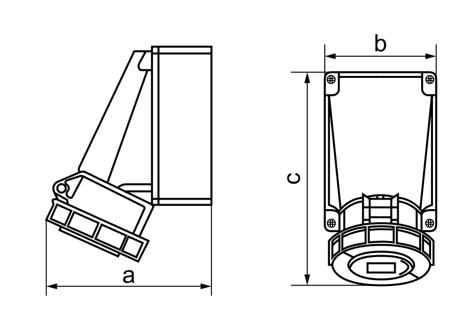 125A industrial socket