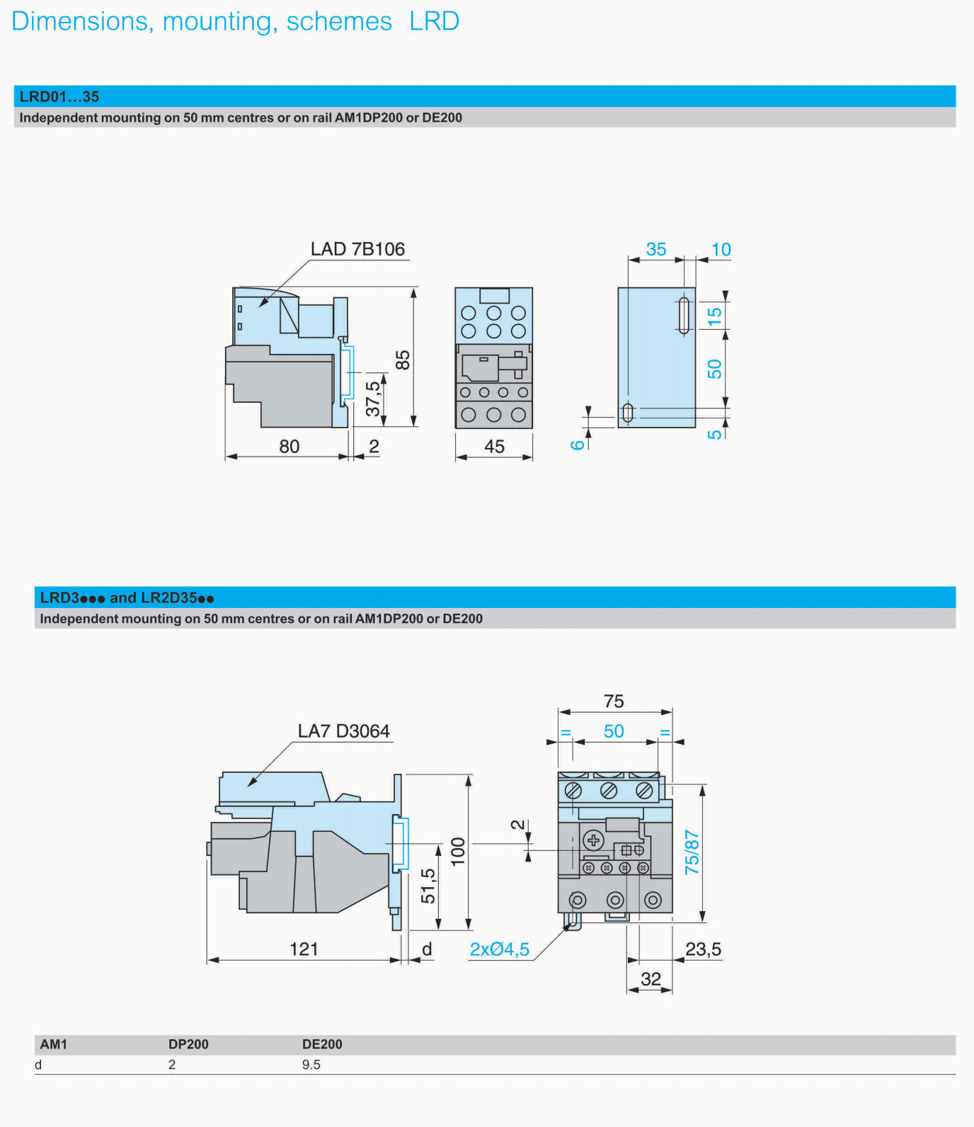 LRD10 Thermal Overload Relay original technical reference 2