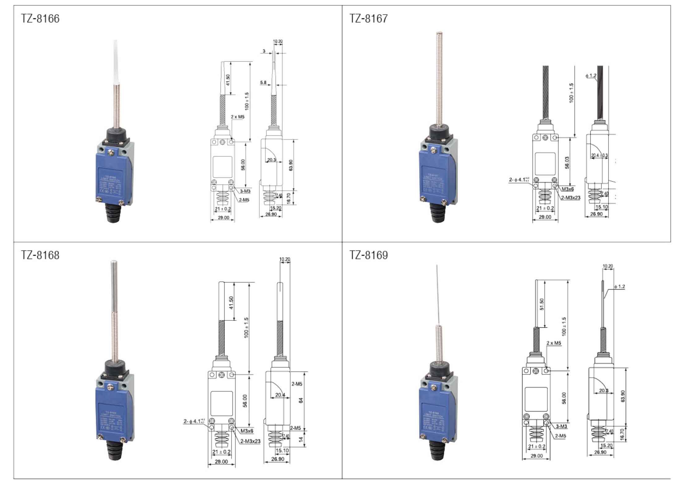 TZ-8 limit switch original actuator dimension drawing 2 TZ-8 limit switch original actuator dimension drawing 2