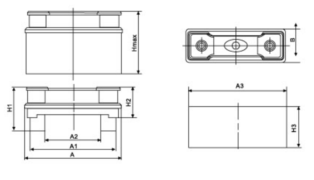 RG Fuse Holders dimension drawing