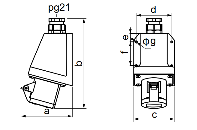 124N industrial socket
