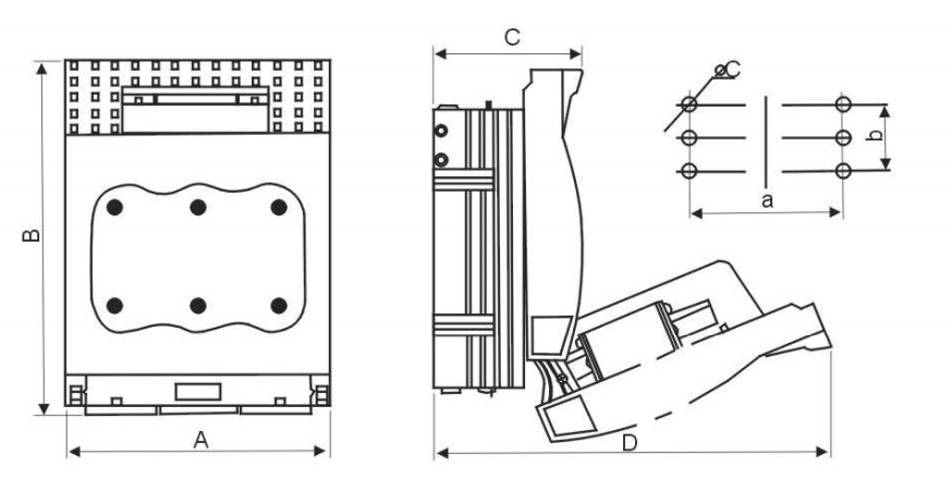 IR18 Fuse Disconnector IR17 source dimension drawing