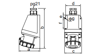 CANGO KG-1132/KG-1232 IP67 Industrial Socket Outlet for industrial power connection