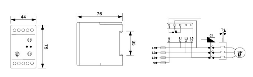 MKC-02 Phase and Voltage Monitoring Relay original technical reference
