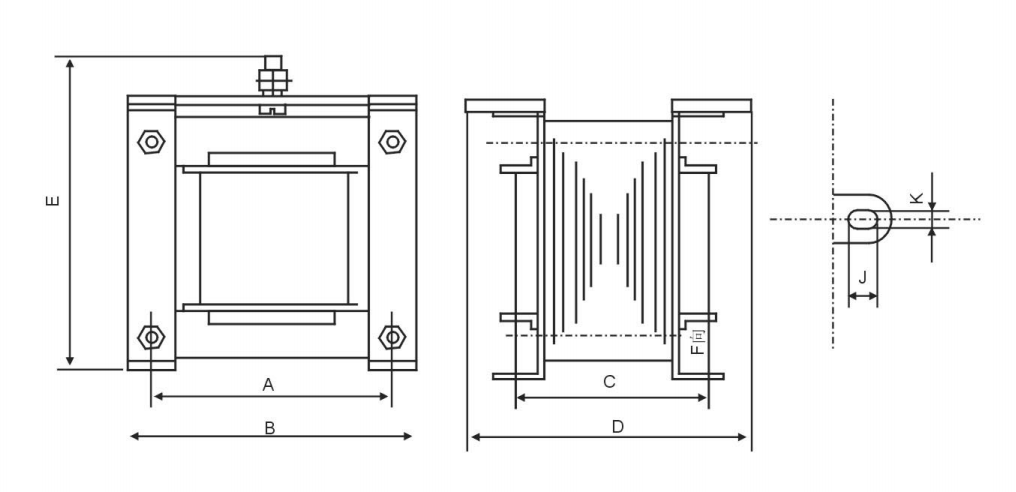 KGK control transformer original outline and installation drawing KGK control transformer original outline and installation drawing