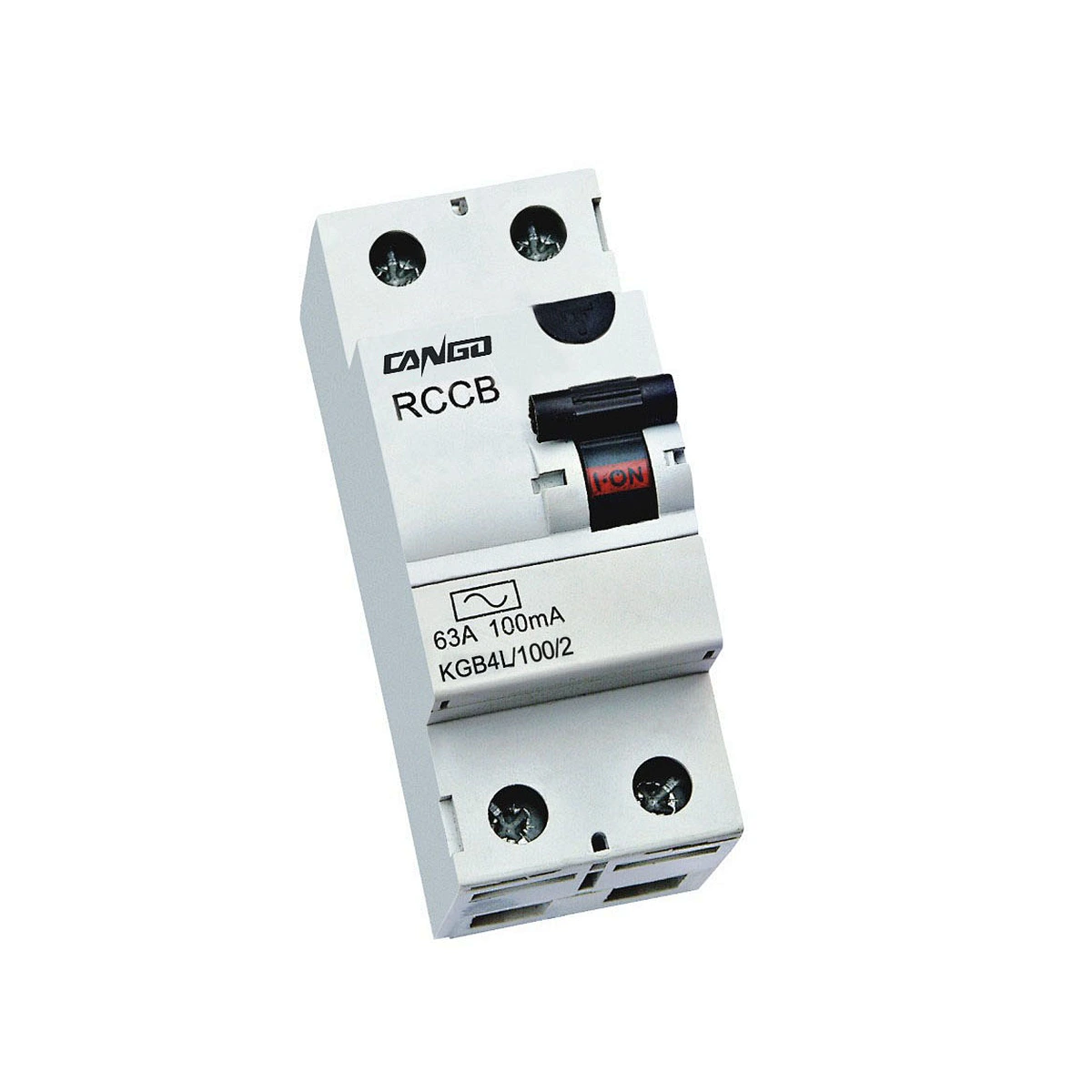 KGB4L residual current circuit breaker with 2P and 4P configurations