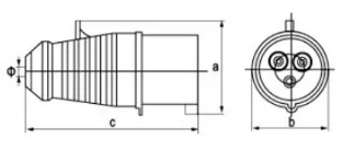 CANGO KG-013/KG-023 16A 32A 220-250V IP44 Industrial Plug for industrial power connection CANGO KG-013/KG-023 16A 32A 220-250V IP44 Industrial Plug for industrial power connection