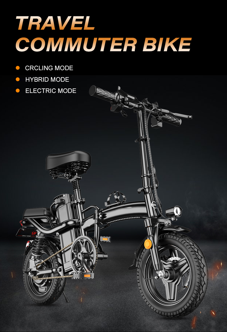 2 wheel foldable ebike