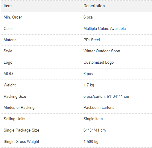 winter scooter sled parameter