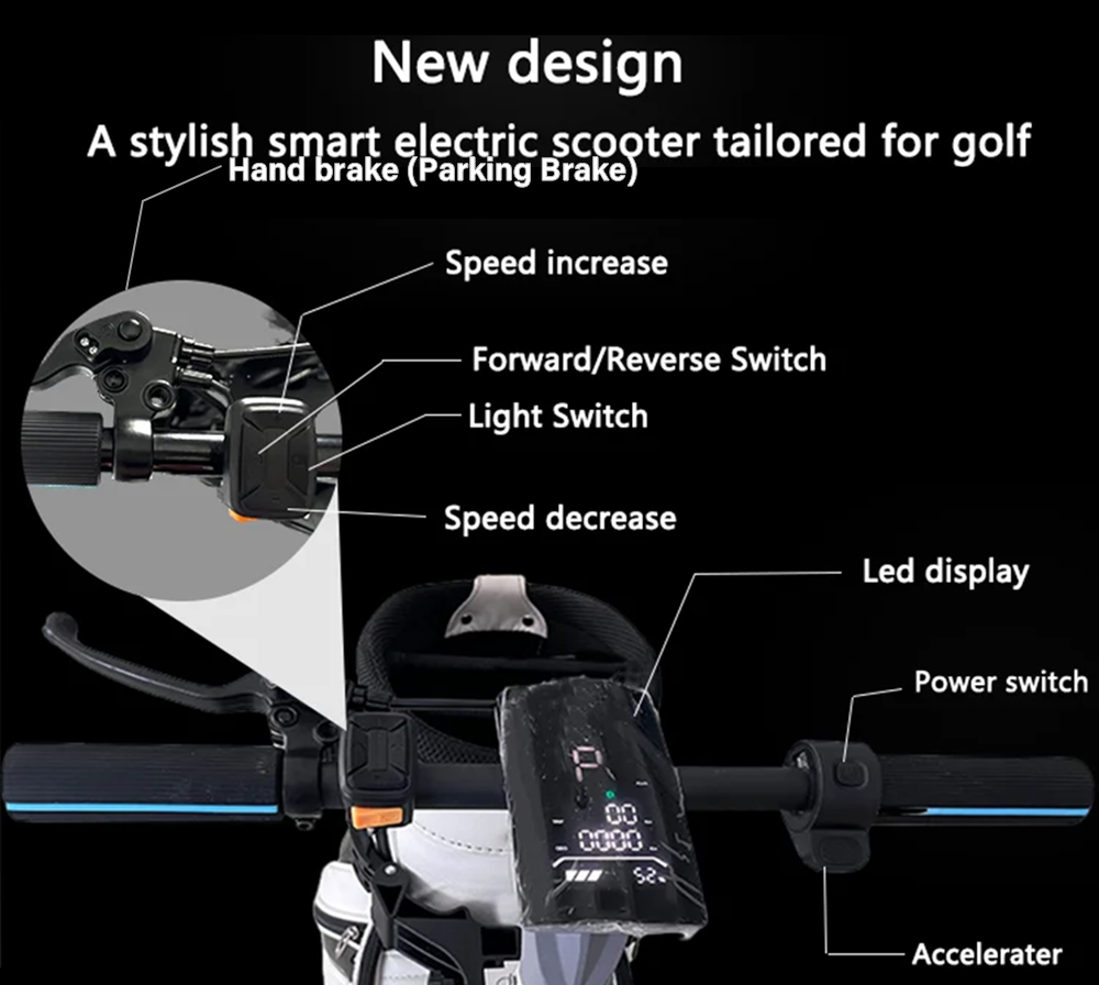 4 wheels electric golf scooter