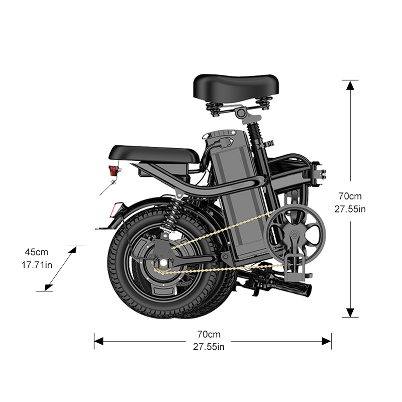 foldable ebike mini size