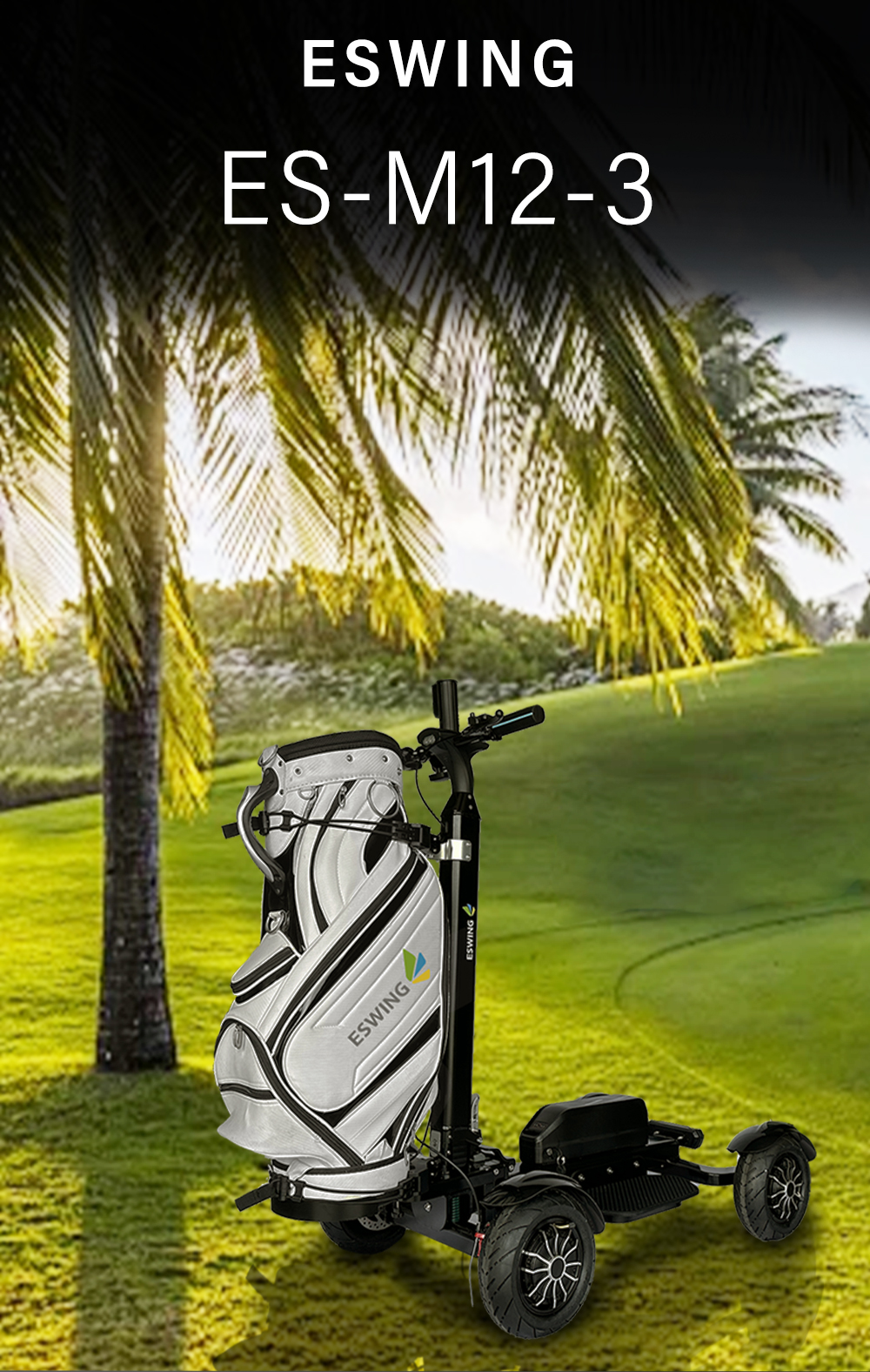 4 wheels electric golf scooter