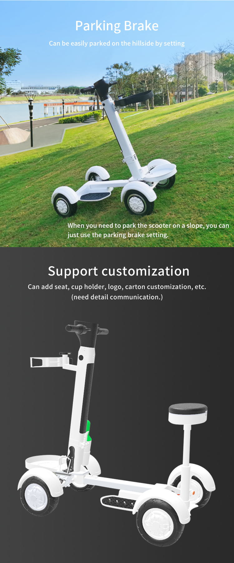 4 wheel mobility scooter parking