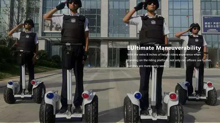 2 wheels electric scooter security for patrolling