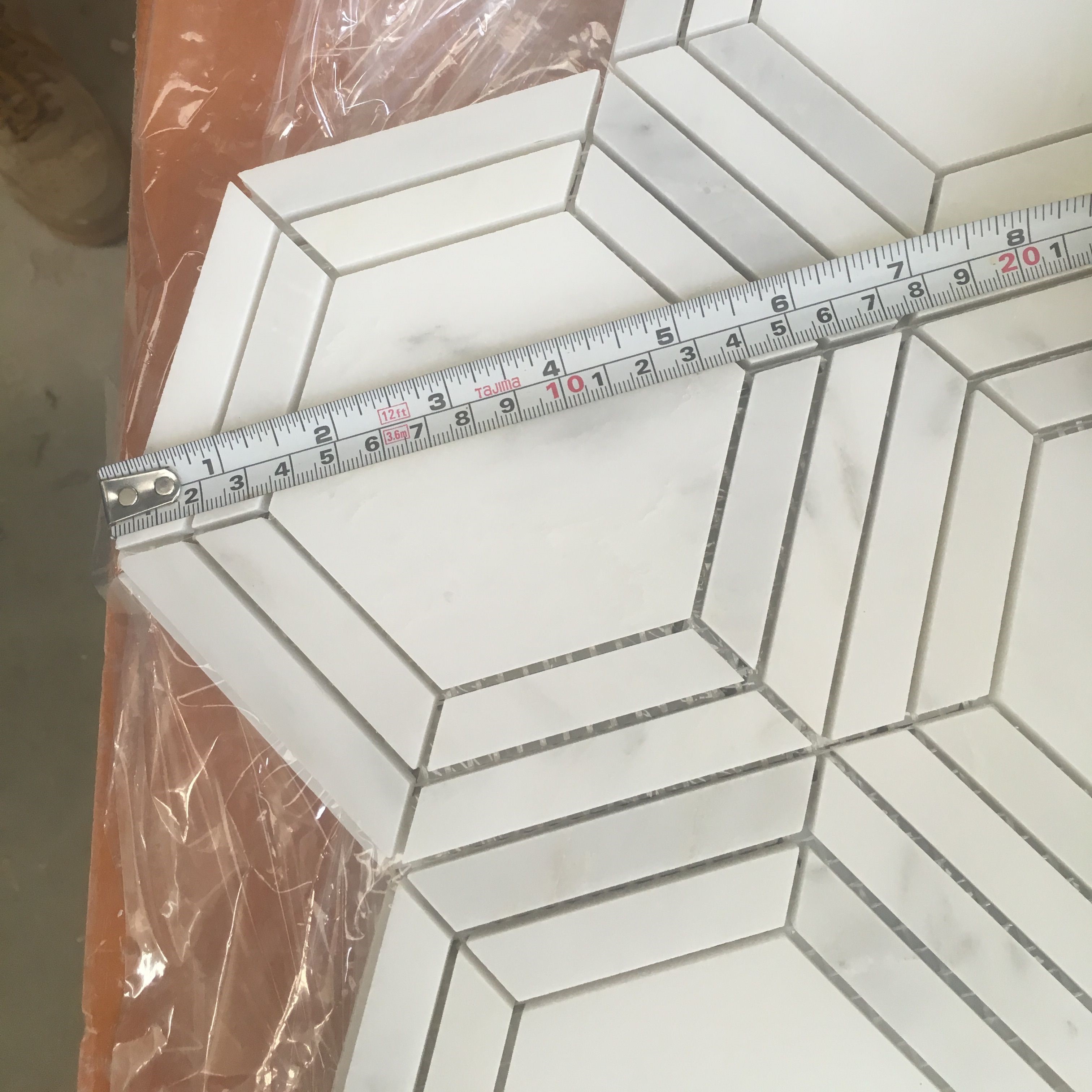 hexagon mosaic tile bathroom floor