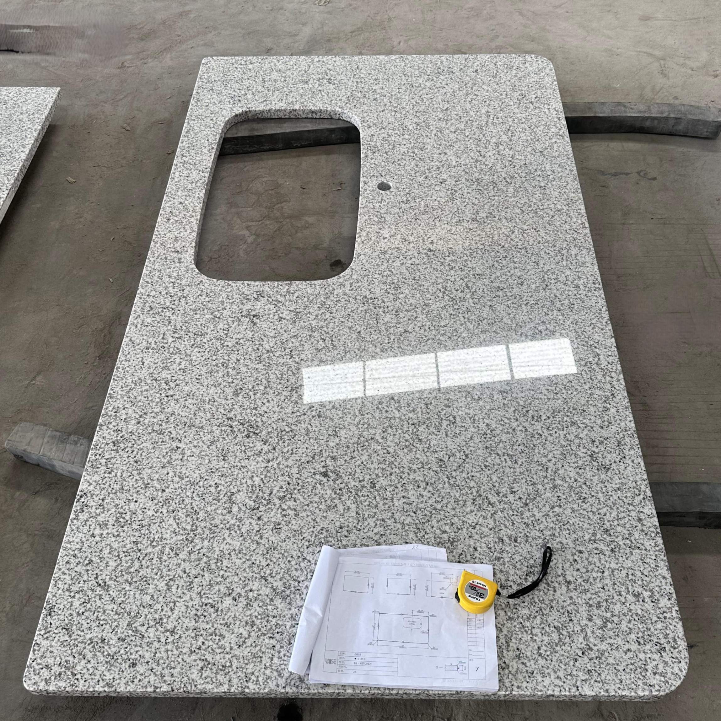 Alien majestic white granite island top