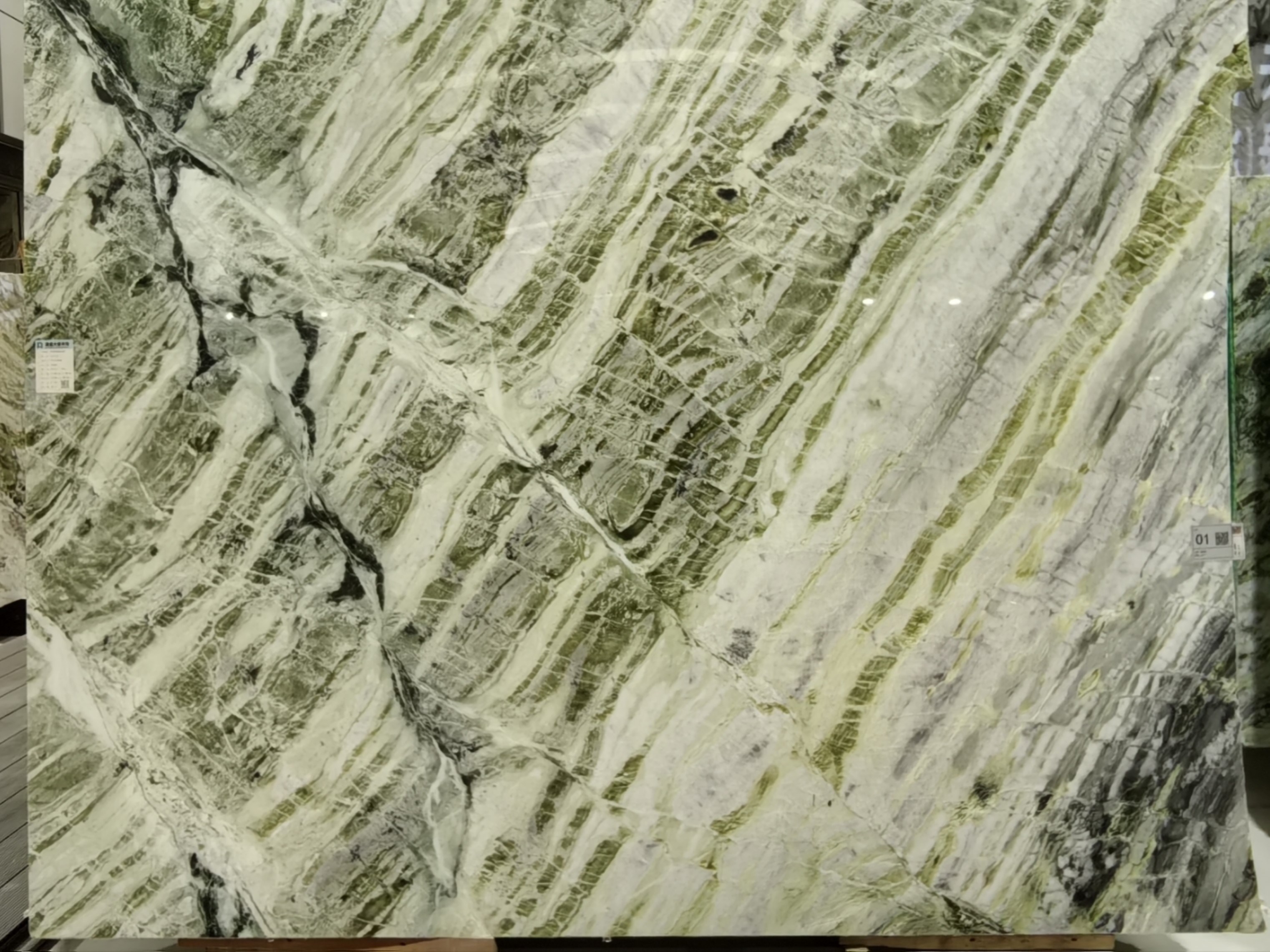 olive green marble