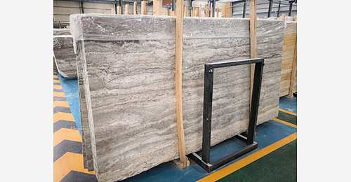 Travertine Silver Marble Slab - raise stone
