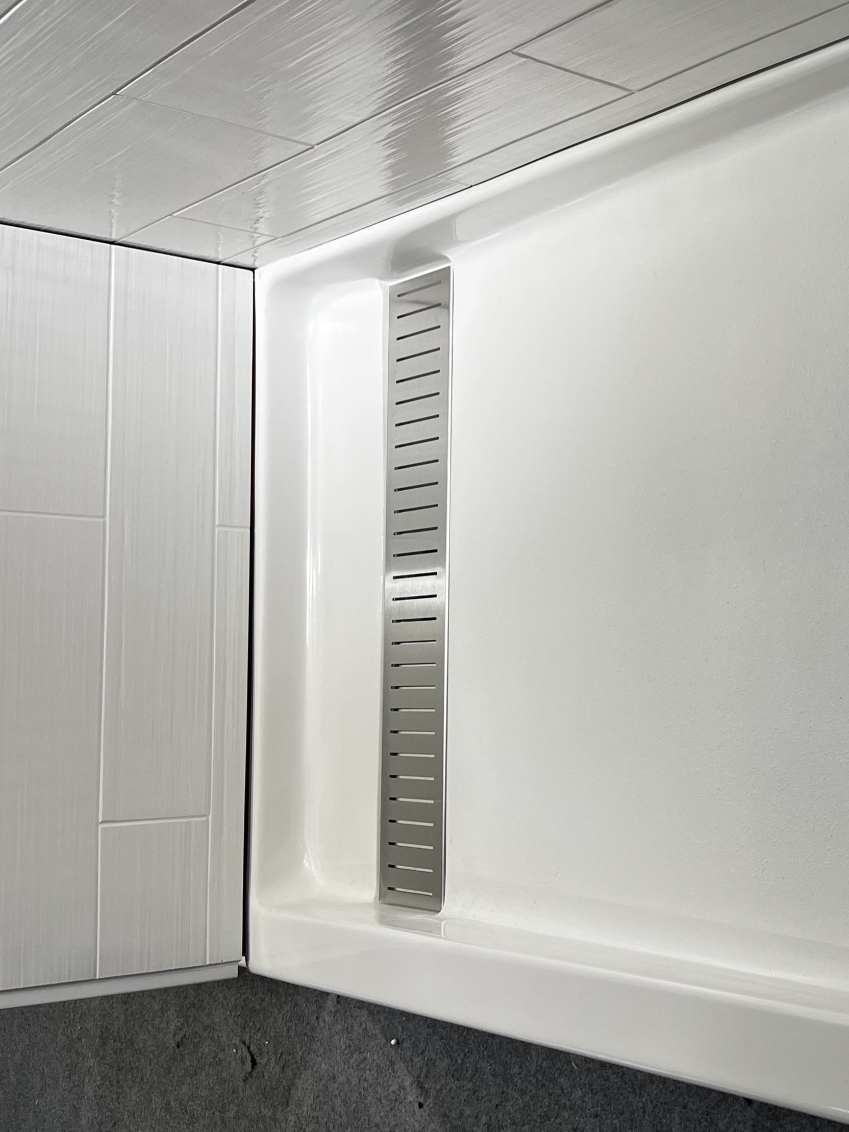 shower trench drain installation