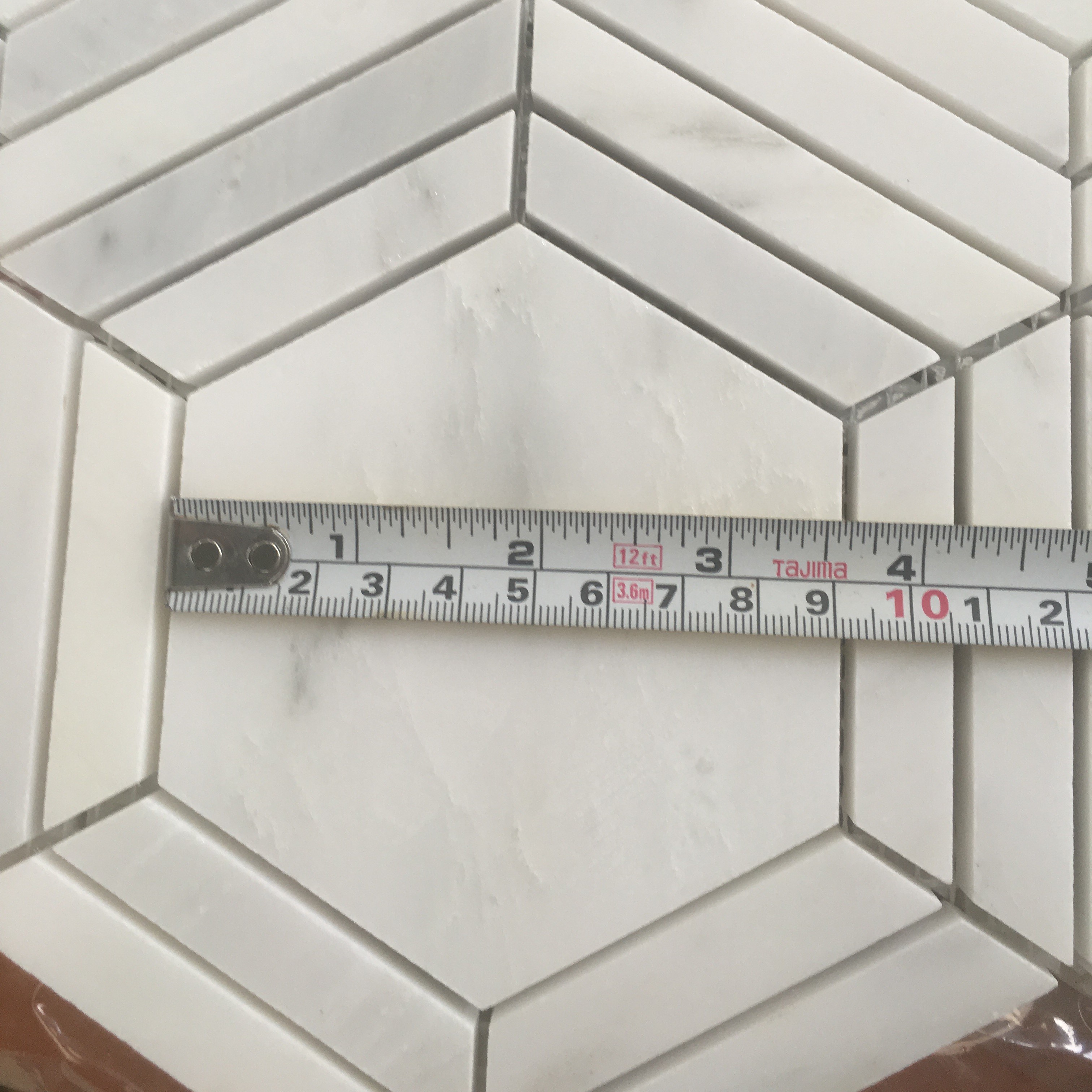 hexagon mosaic tile installation